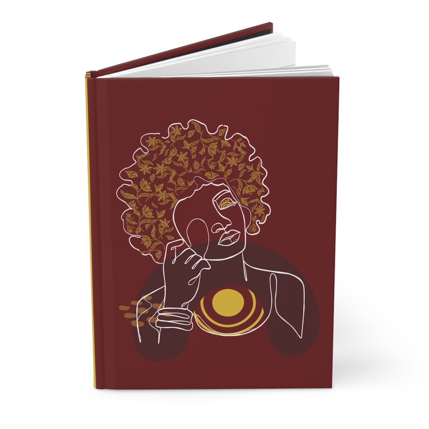 Artistic Afro Woman Hardcover Journal