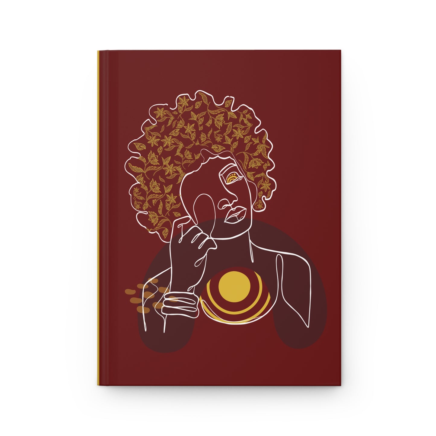Artistic Afro Woman Hardcover Journal