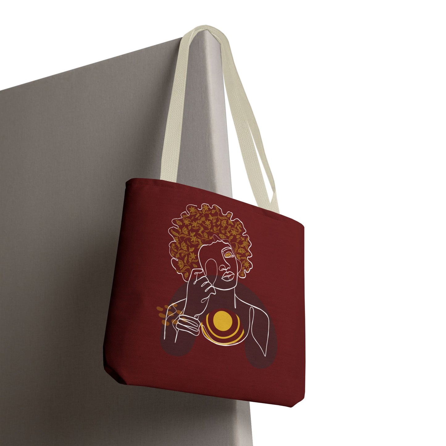 Artistic Afro Woman Tote Bag