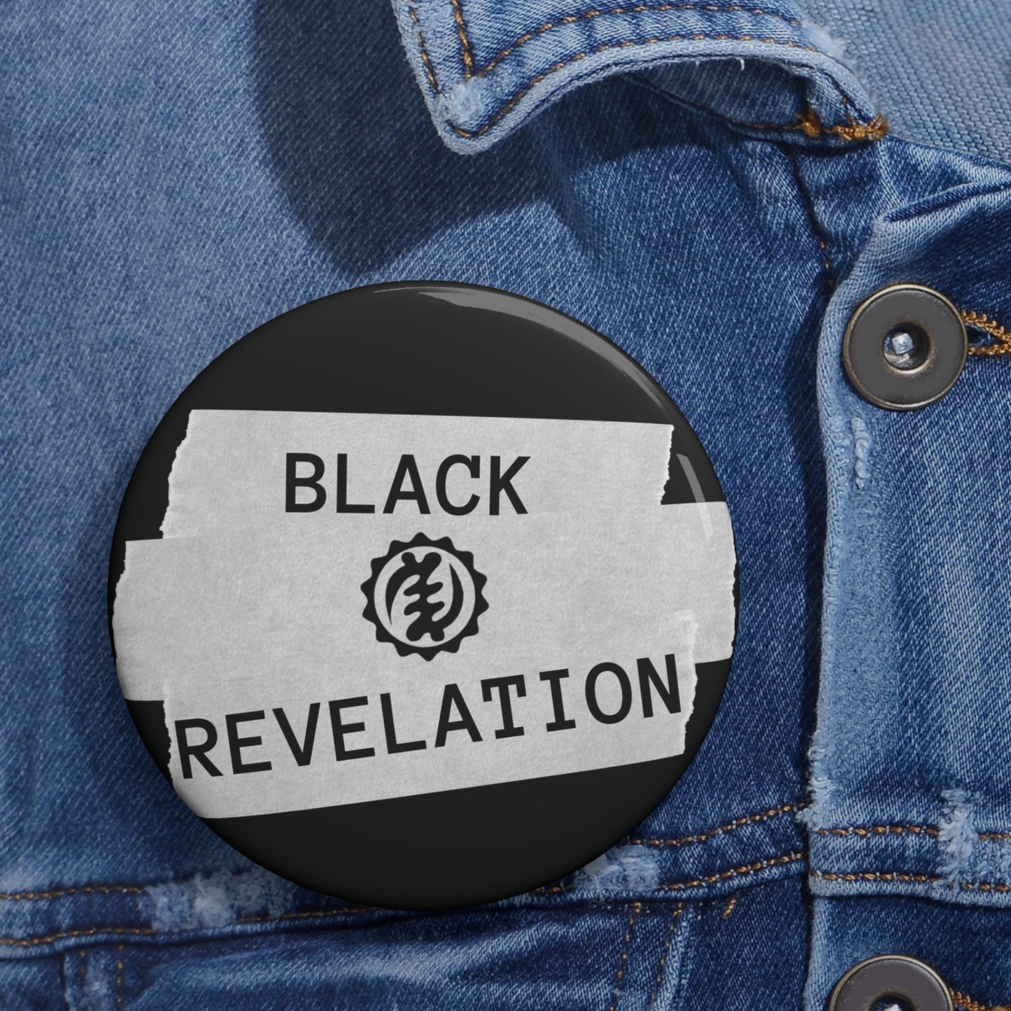 Black Revelation Pin Buttons