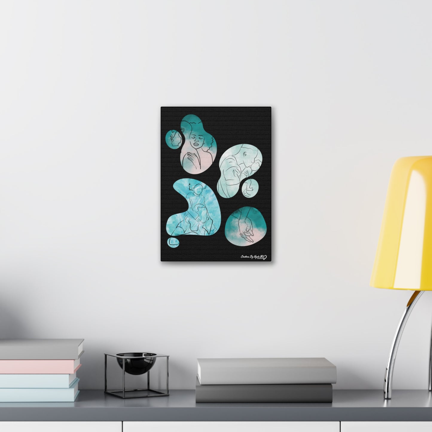 Black family In Color Stretched Canvas
