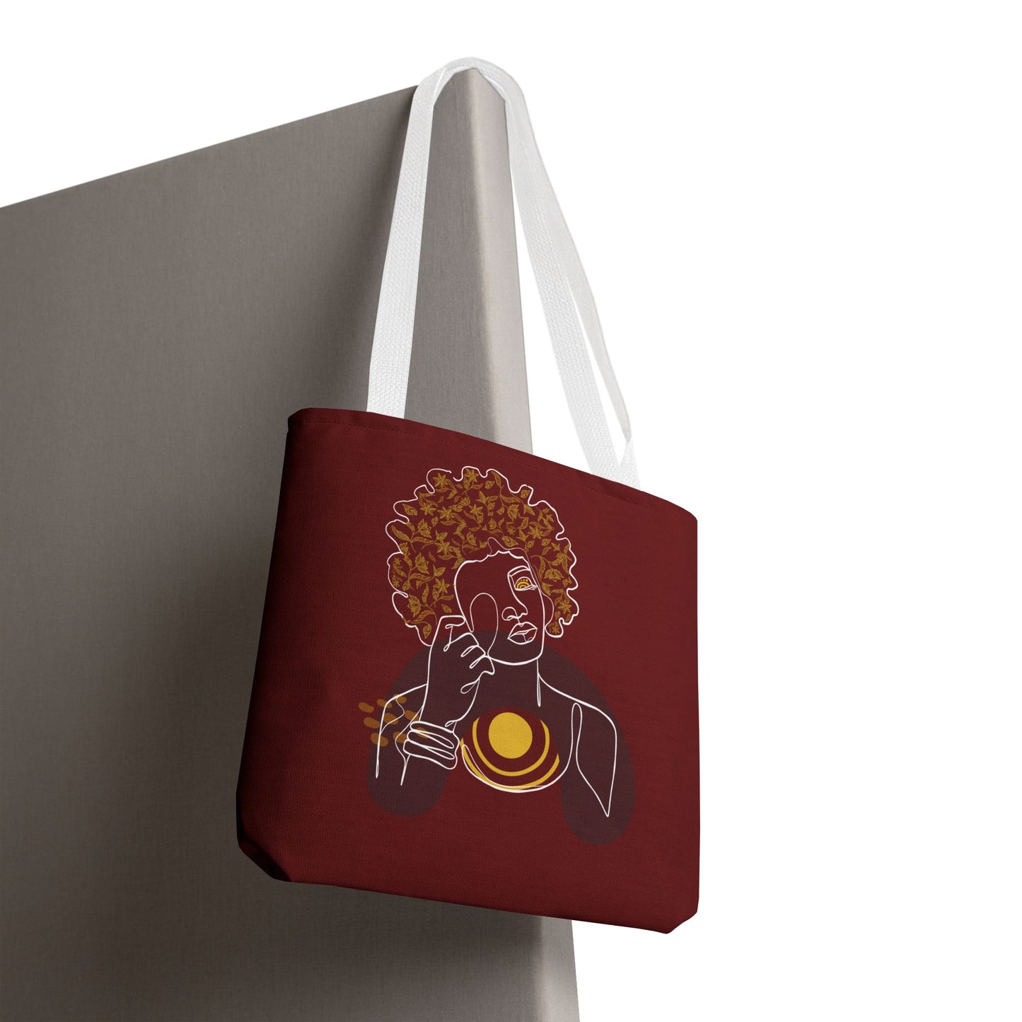 Artistic Afro Woman Tote Bag