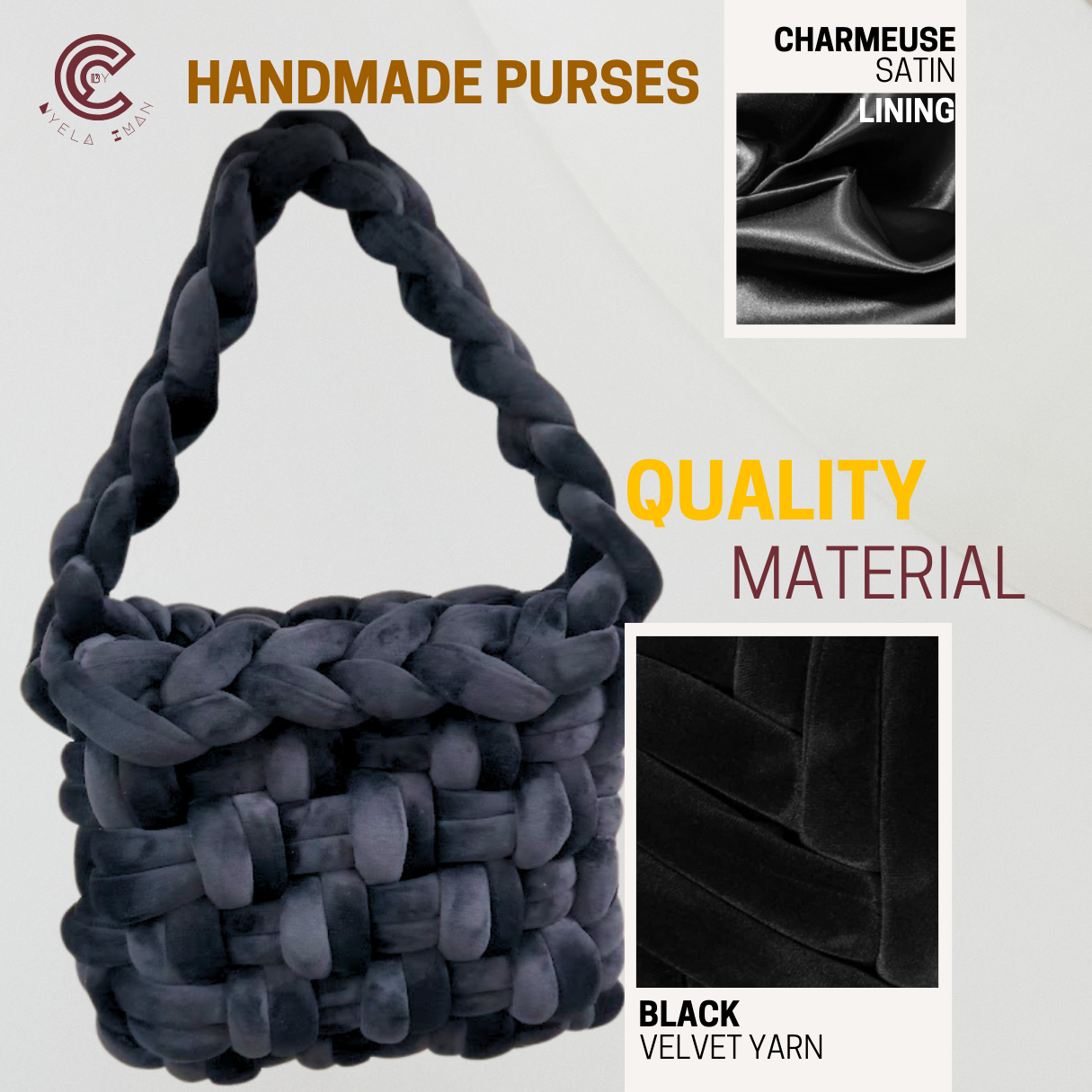 Velvet Shoulder Bag Purse