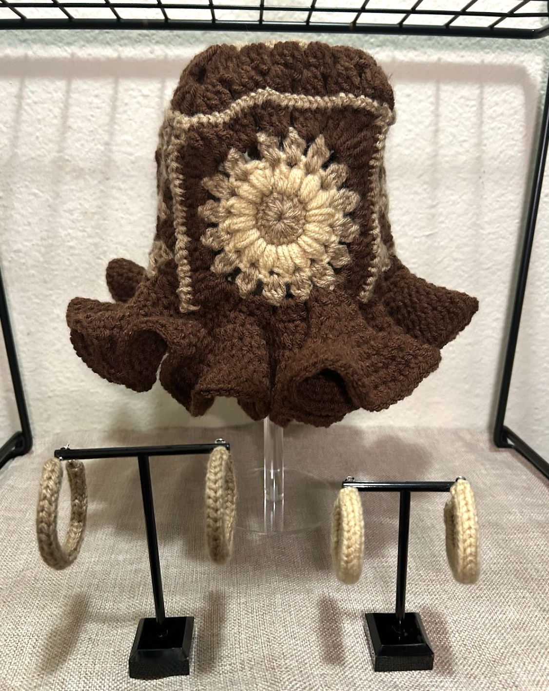 Crocheted Sunburst Bucket Hat