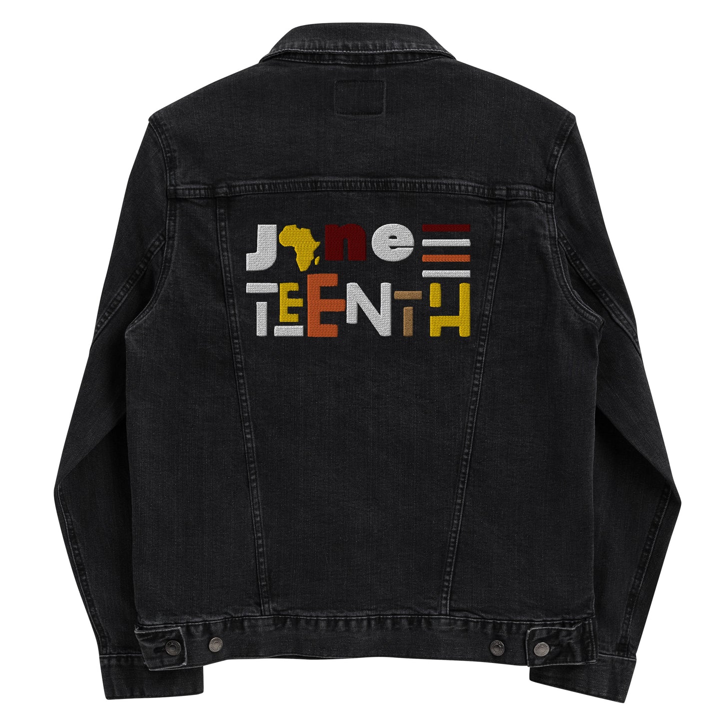 Limited Edition Juneteenth Unisex Embroidered denim jacket