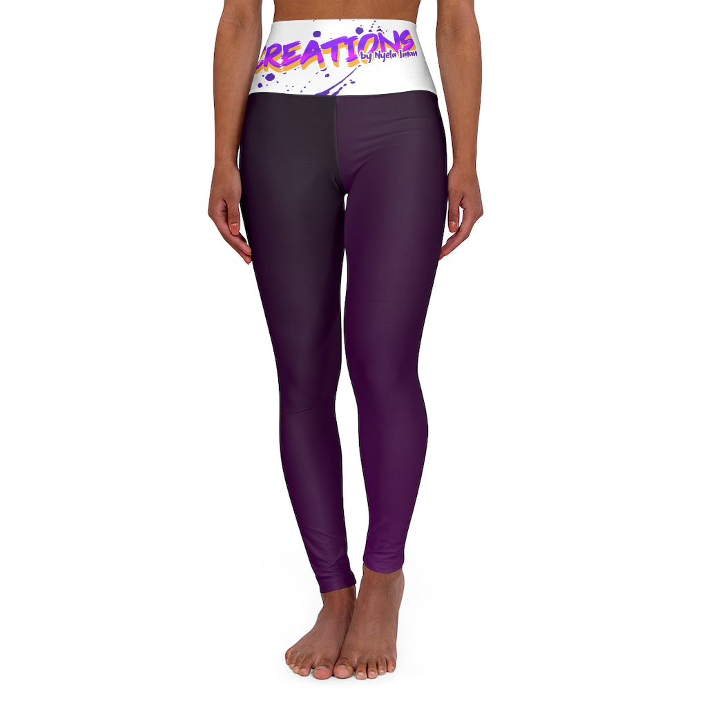 High Waisted Yoga Leggings-Brand Logo