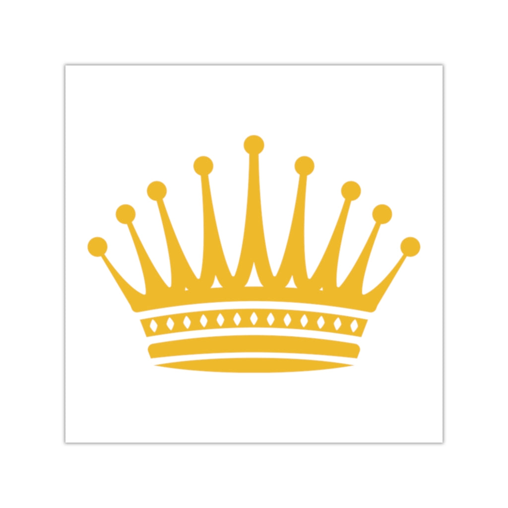Square Vinyl Crown Stickers