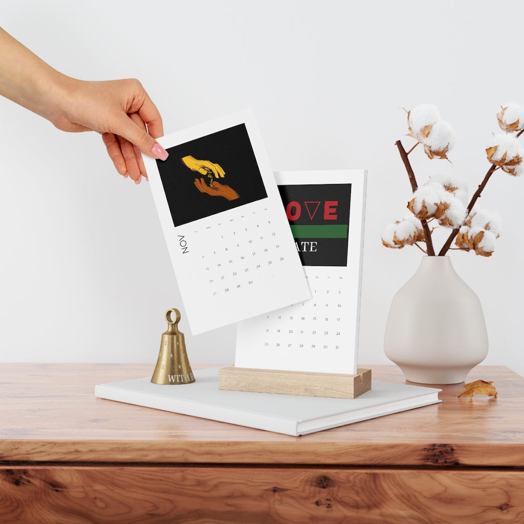 Vertical Desk Calendar