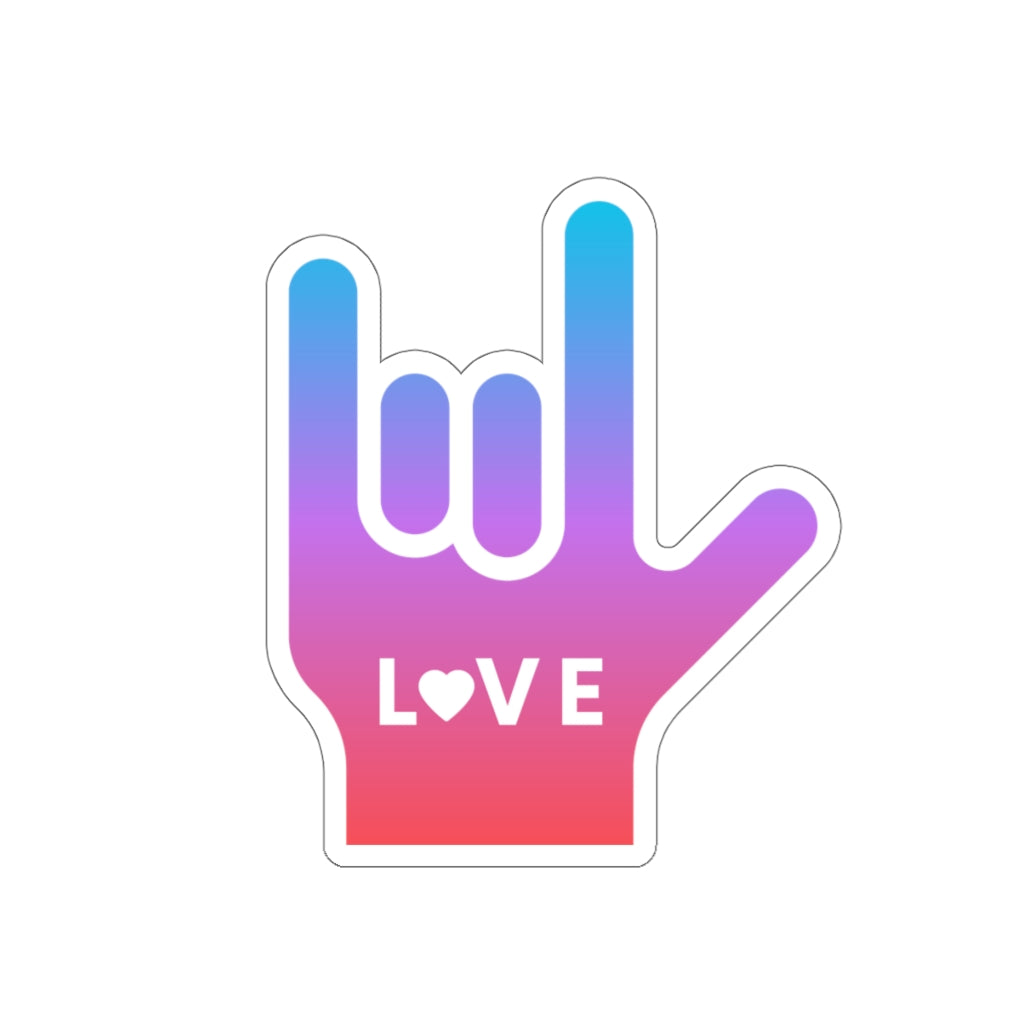 Die-Cut Love Sign Sticker
