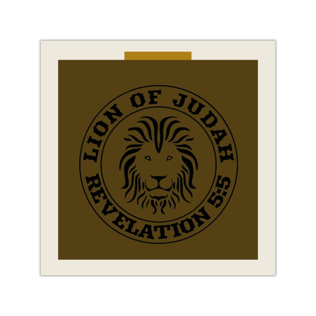 Square Vinyl Lion of Judah Sticker