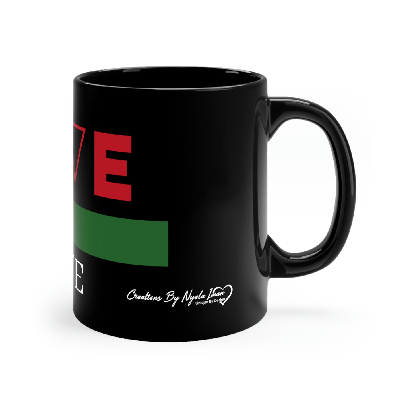 Black mug 11oz-Love Over Hate
