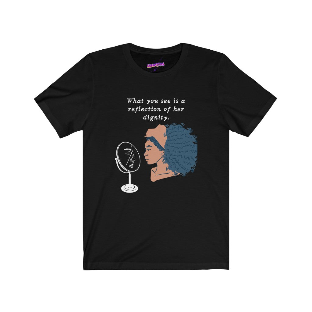 Women's Jersey Short Sleeve Tee-Authentic Beauty Afro Color