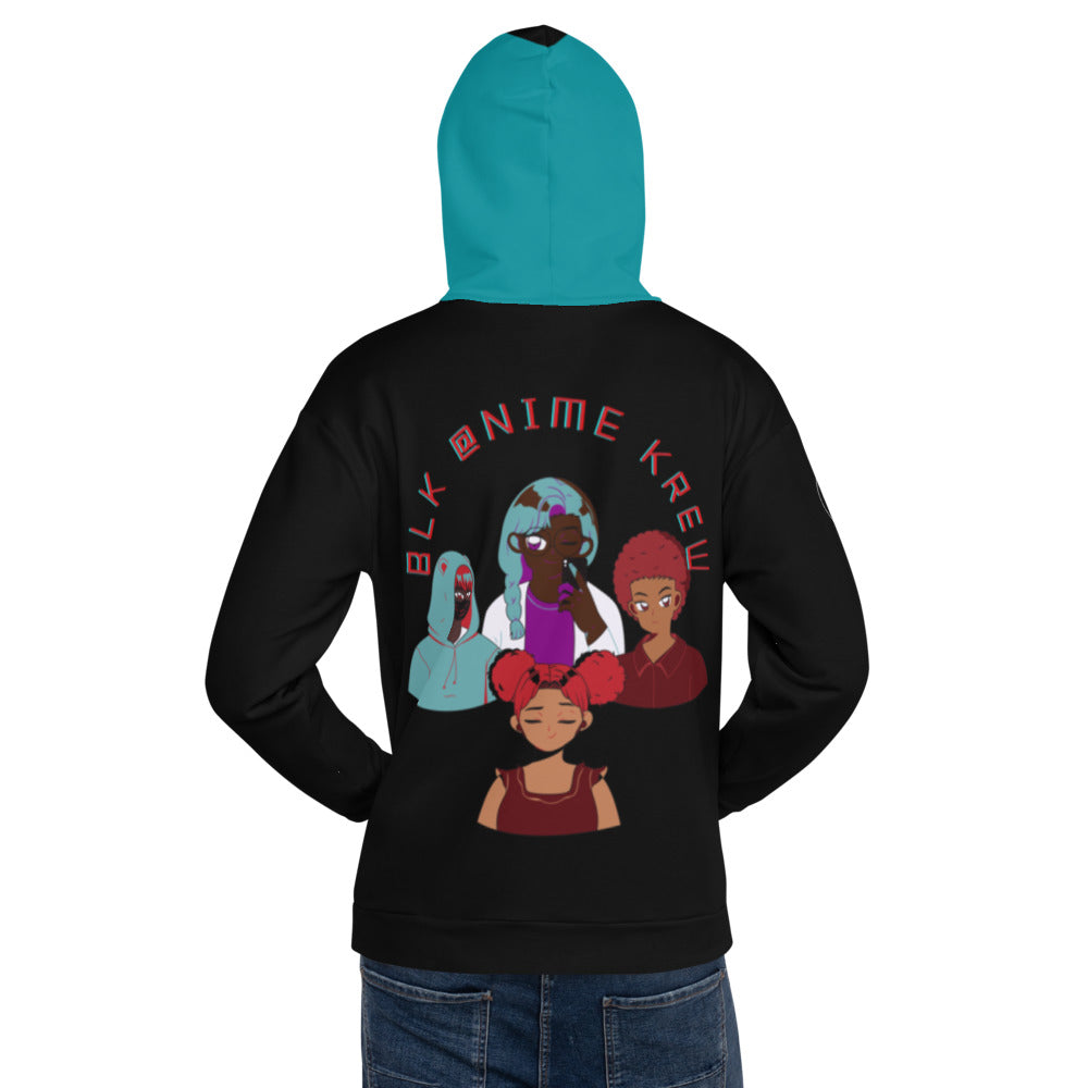 Unisex Hoodie-Blk @nime Krew