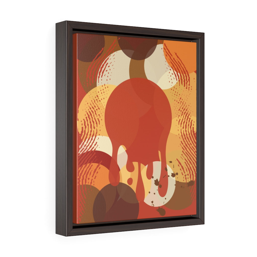 Vertical Framed Premium Gallery Wrap Canvas-Rust Abstract