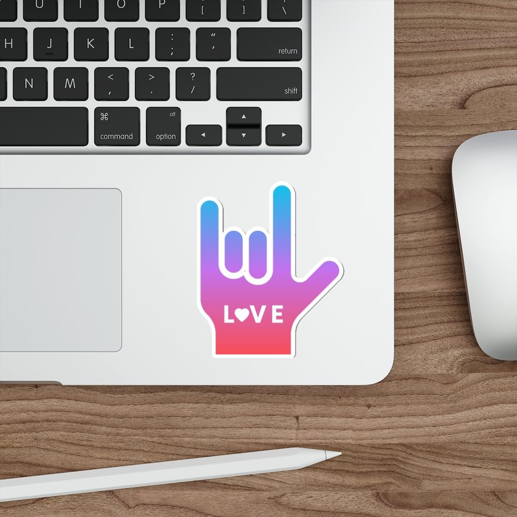 Die-Cut Love Sign Sticker