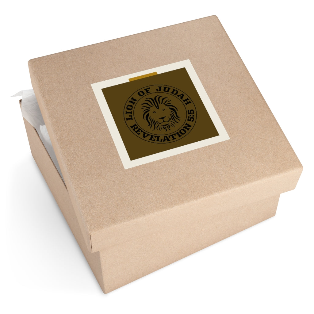 Square Vinyl Lion of Judah Sticker