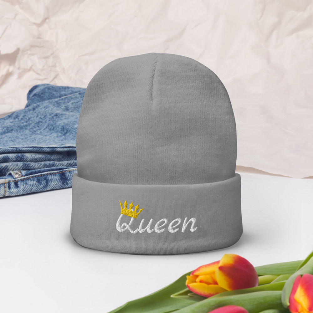 Embroidered Beanie-Queen(W)