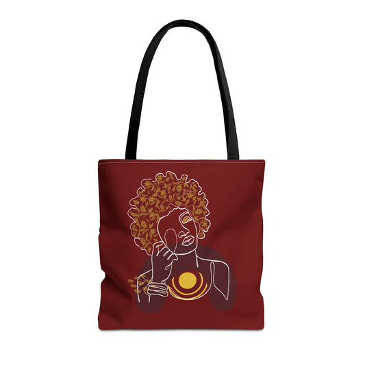 Artistic Afro Woman Tote Bag