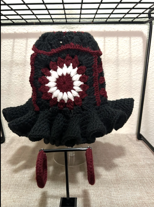 Crocheted Sunburst Bucket Hat