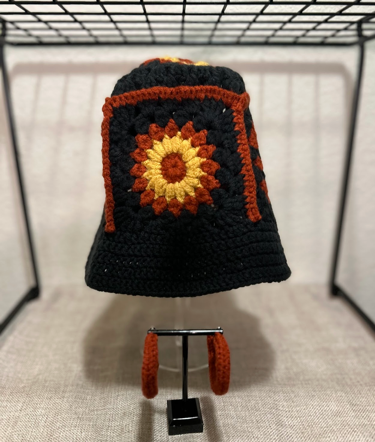 Crocheted Sunburst Bucket Hat