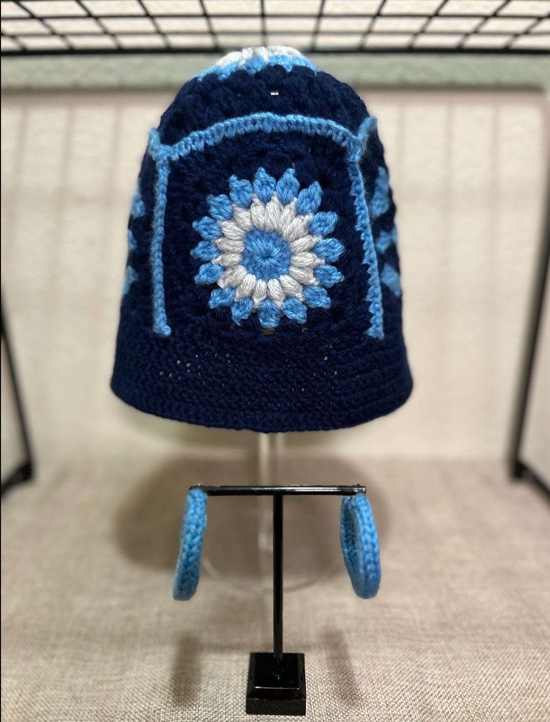 Crocheted Sunburst Bucket Hat