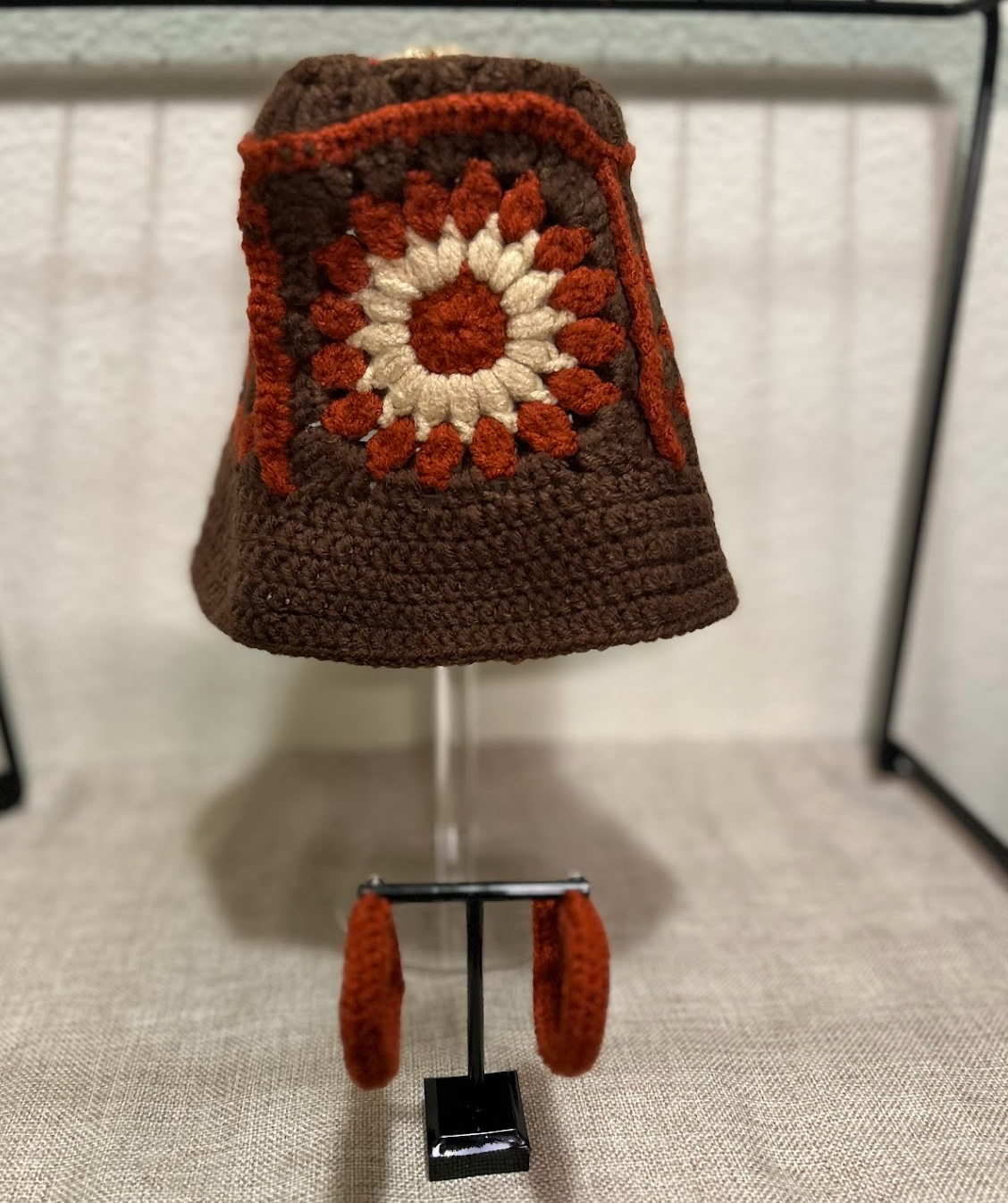 Crocheted Sunburst Bucket Hat