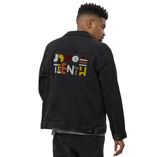 Limited Edition Juneteenth Unisex Embroidered denim jacket