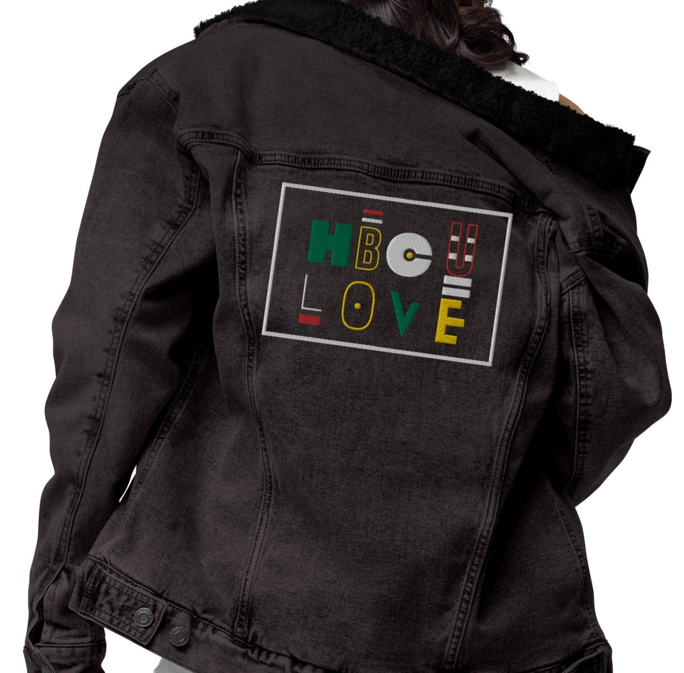 HBCU Love Unisex denim sherpa jacket