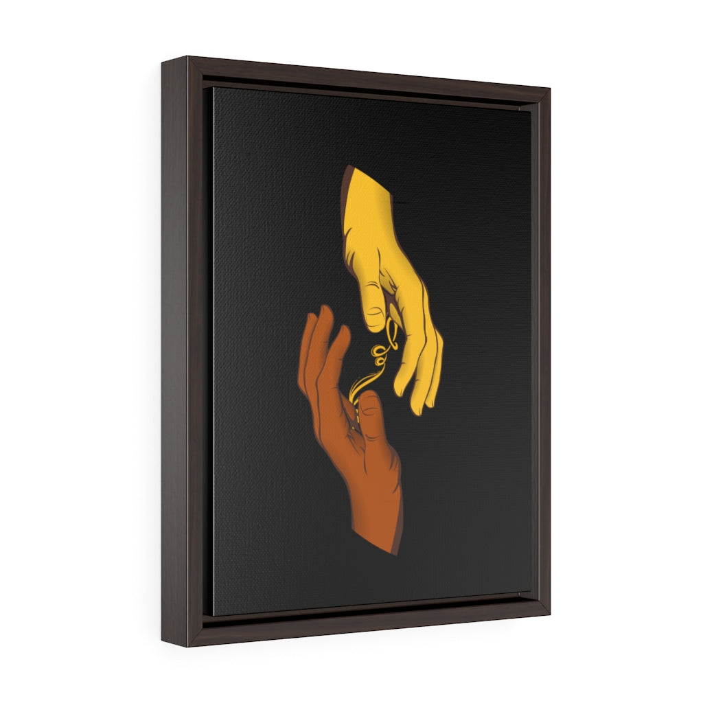 Vertical Framed Premium Gallery Wrap Canvas-The Connection