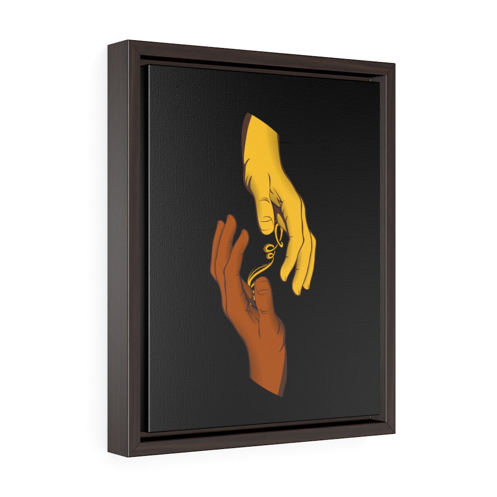 Vertical Framed Premium Gallery Wrap Canvas-The Connection