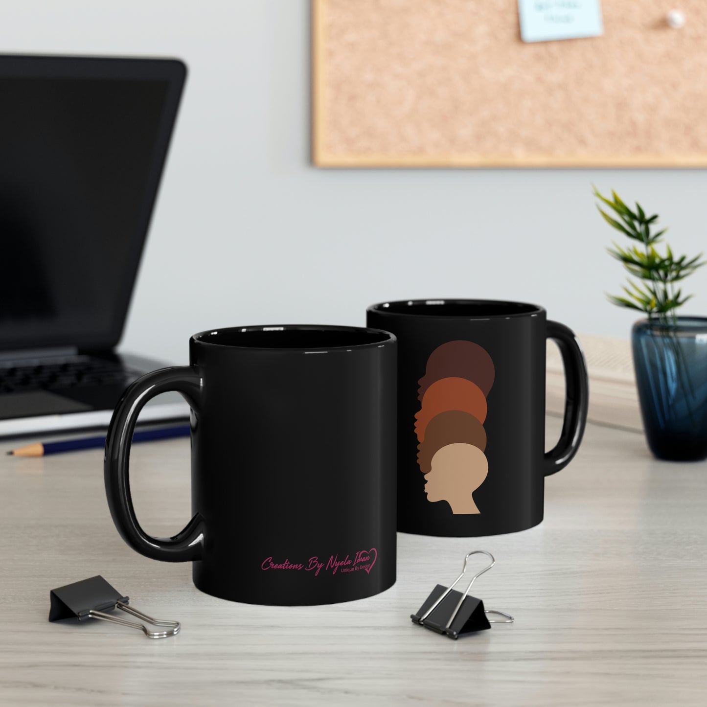 Bald & Beautiful Black mug 11oz