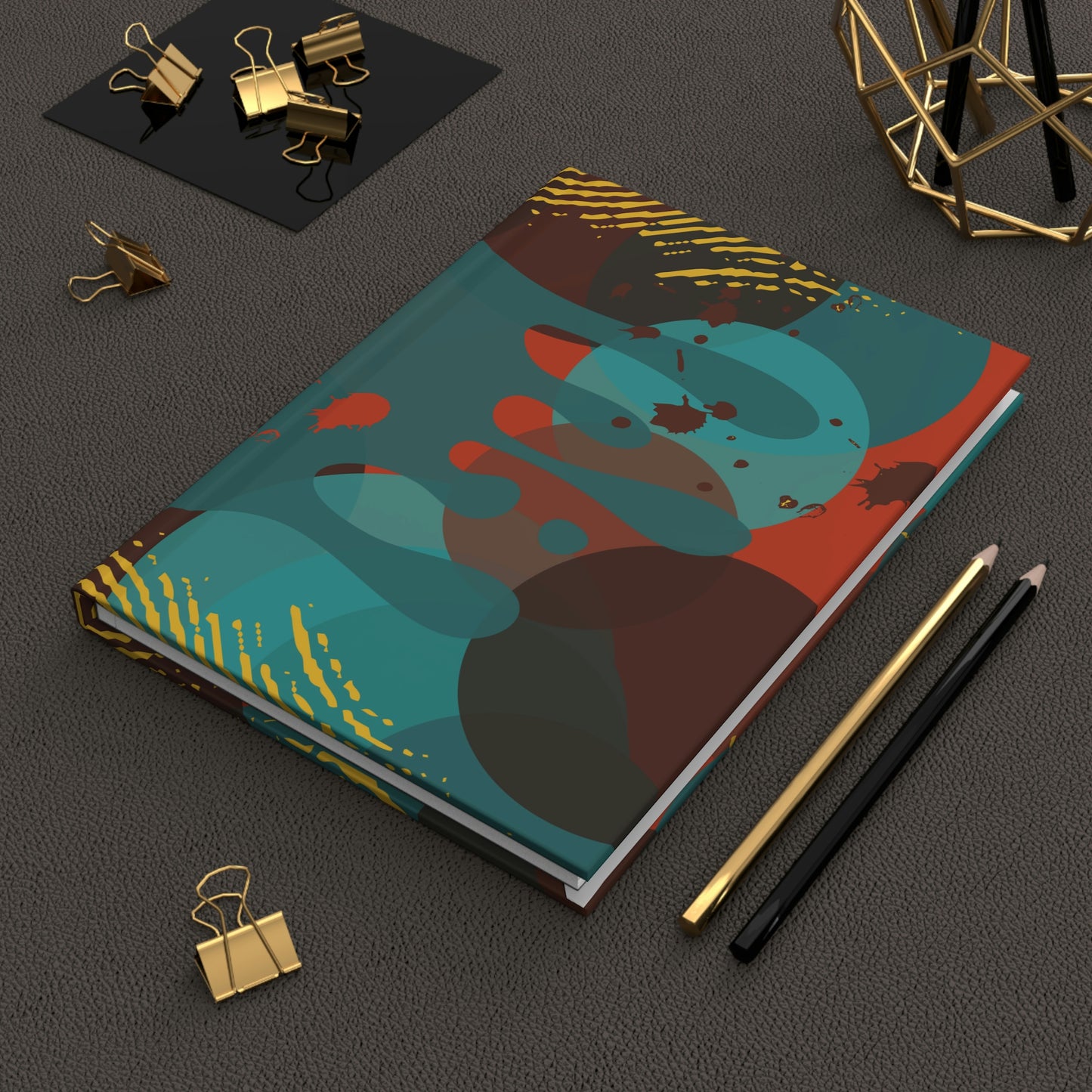 Hardcover Journal Matte-Abstract Teal
