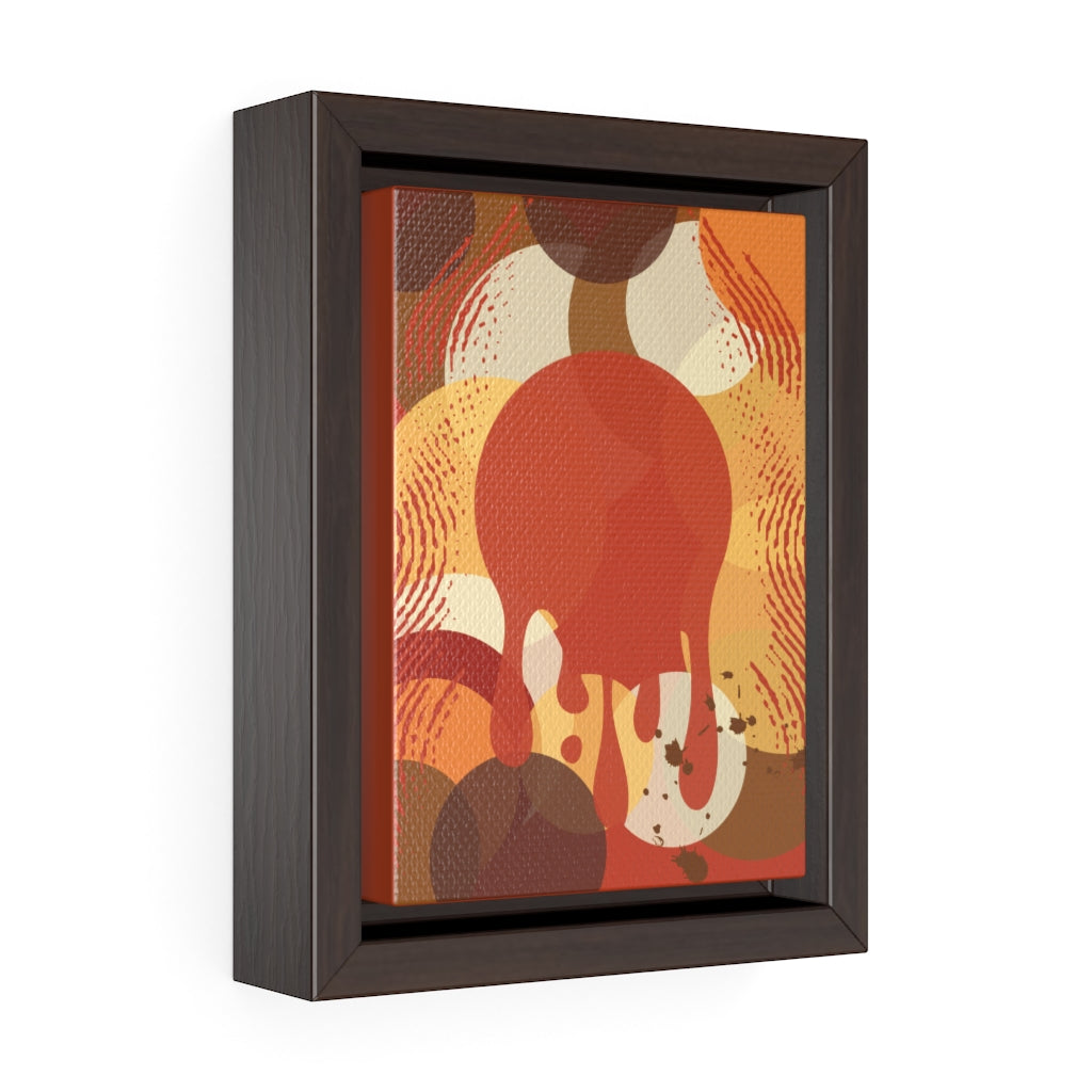 Vertical Framed Premium Gallery Wrap Canvas-Rust Abstract