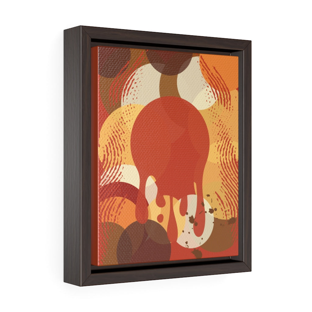 Vertical Framed Premium Gallery Wrap Canvas-Rust Abstract