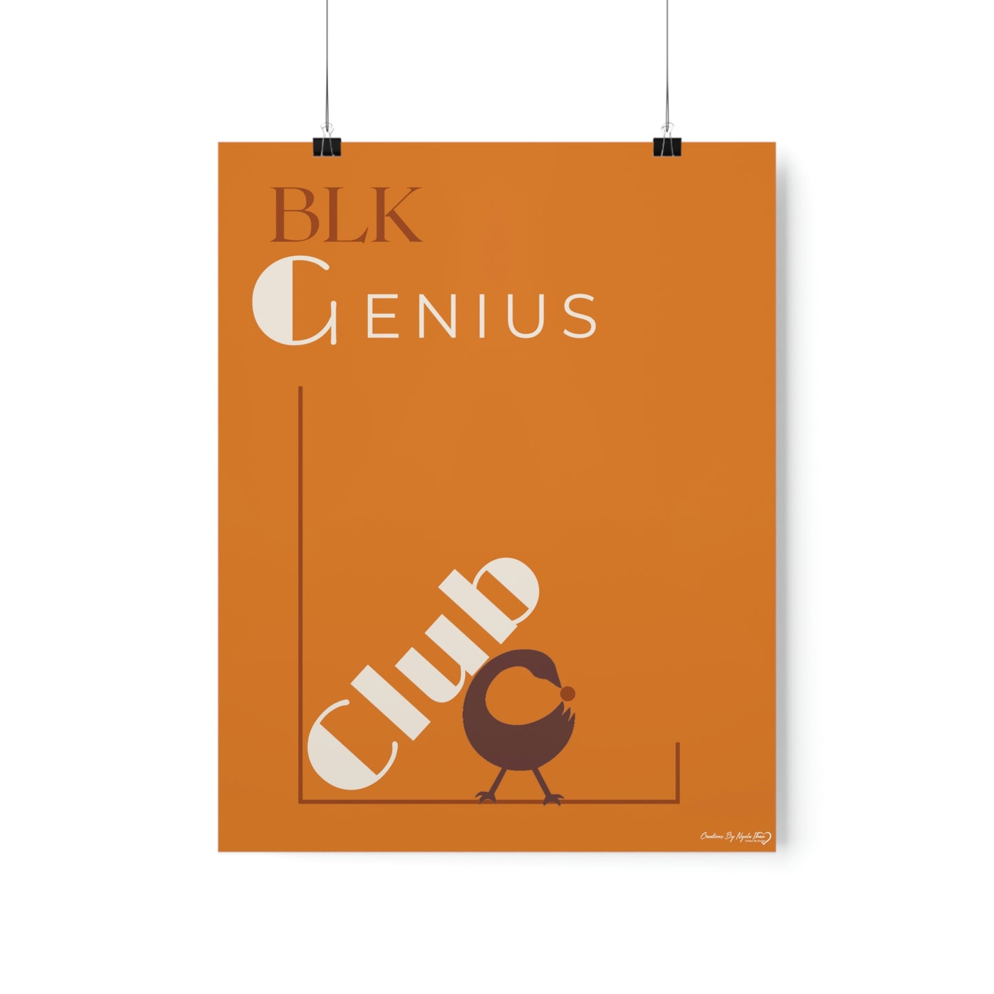 Premium Matte vertical poster- BLK Genius Club