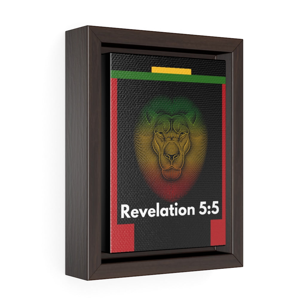 Vertical Framed Premium Gallery Wrap Canvas-Lion of Judah