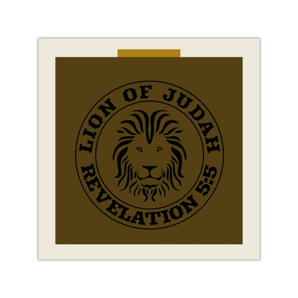 Square Vinyl Lion of Judah Sticker