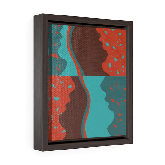 Vertical Framed Premium Gallery Wrap Canvas-flowing Abstract