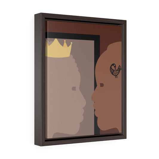 Vertical Framed Premium Gallery Wrap Canvas-Men's Reflection