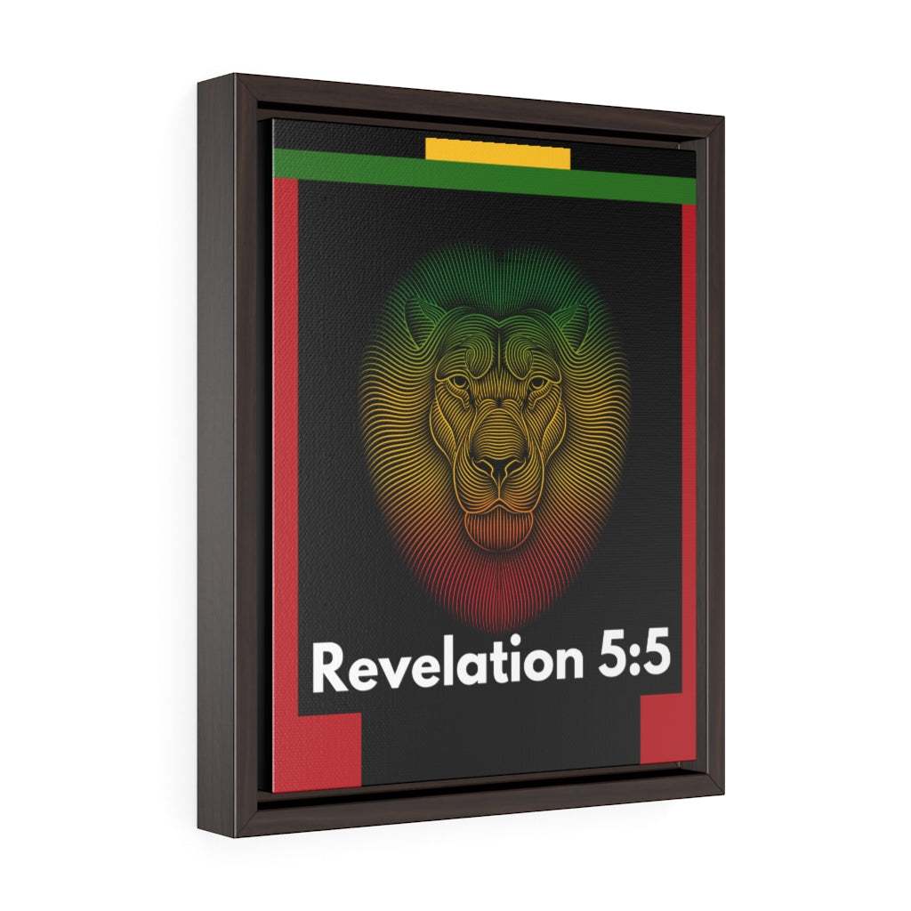 Vertical Framed Premium Gallery Wrap Canvas-Lion of Judah