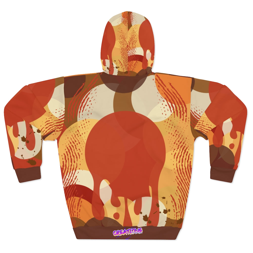 Unisex Pullover Hoodie-Rust Abstract