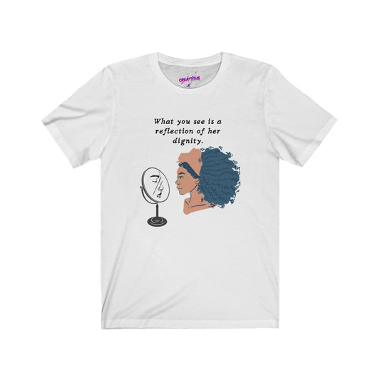 Women's Jersey Short Sleeve Tee-Authentic Beauty Afro Color