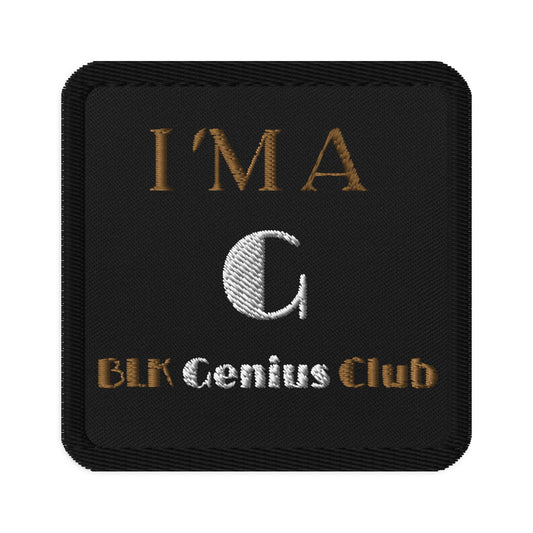 BLK Genius Club embroidered patch