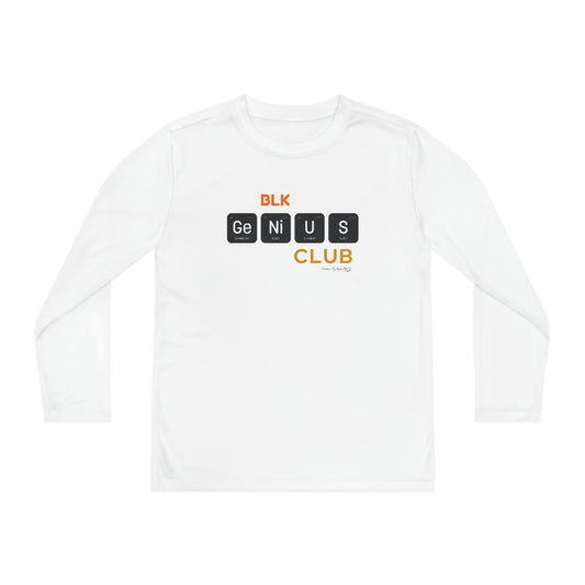 Youth Long Sleeve Competitor Tee- BLK Genius Club