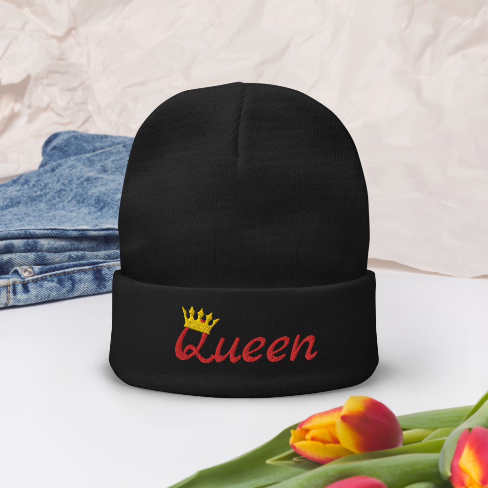 Embroidered Beanie-Queen(R)