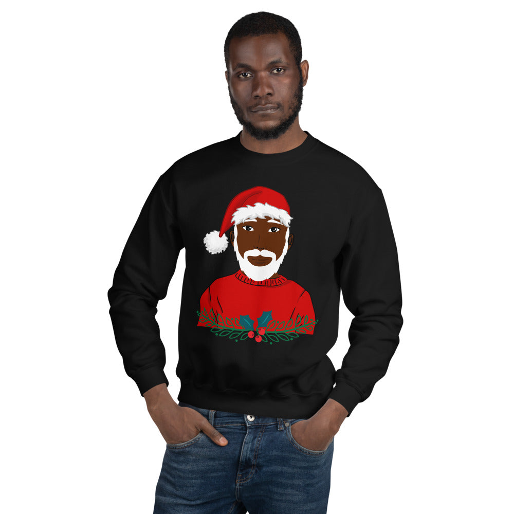 Unisex Sweatshirt-Black Santa